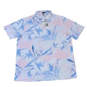 Surf Cuz Mens NEW Size XXL Moisture Wicking Breathable 3 Button Polo Golf Shirt